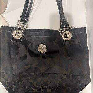 Coach Black Signature Shoulder Bag
